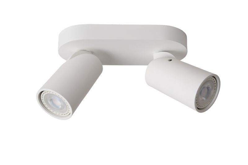 Lucide XYRUS - Stropné bodové svietidlo - LED Dim to warm - GU10 - 2x5W 2200K/3000K - White